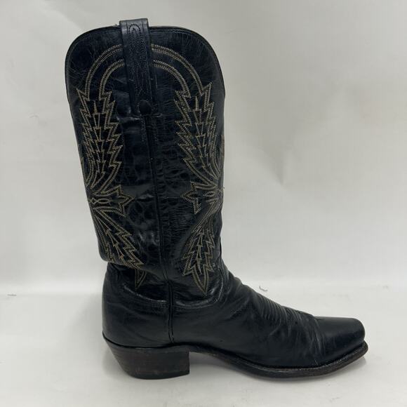 Lucchese 1883 Crayton Mad Dog Cowboy Boots “Black White” main image 9